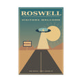 Roswell New Mexico Vintage Travel Poster | Retro UFO Wall Art