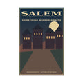 Salem Massachusetts Vintage Travel Poster | Spooky New England Wall Art