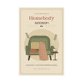 Homebody Season Poster | Cozy Vintage Reading & Cat Wall Art