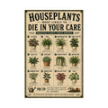 Houseplants Most Likely to Die Poster | Funny Vintage Plant Wall Art